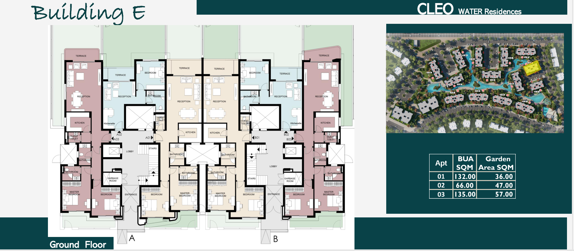Floor plan for apartment at Palm Hills New Cairo