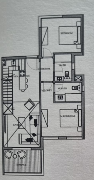 Floor plan for penthouse at Plage