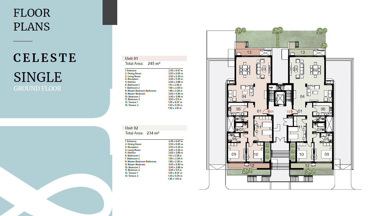 Floor plan for apartment at Mazarine
