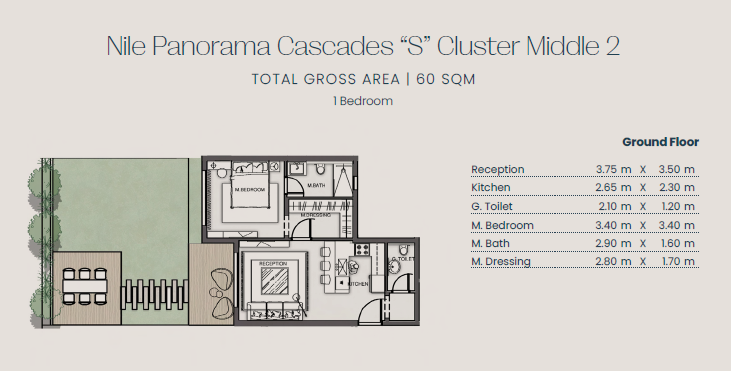 Floor plan for apartment at Jirian - Mountain View