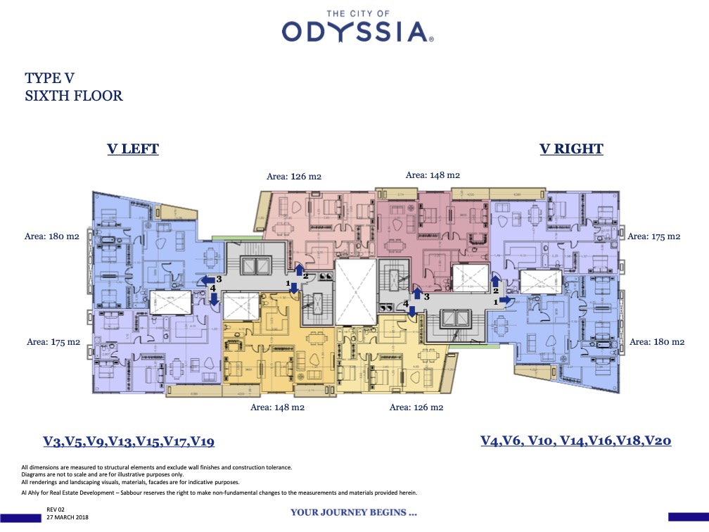 Floor plan for apartment at The City of Odyssia