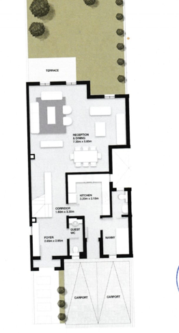 Floor plan for townhouse at VYE SODIC