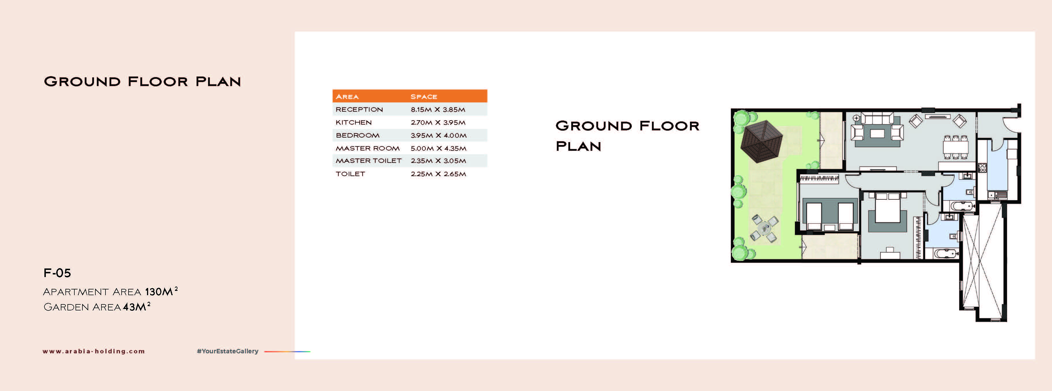 Floor plan for apartment at Galleria Residence