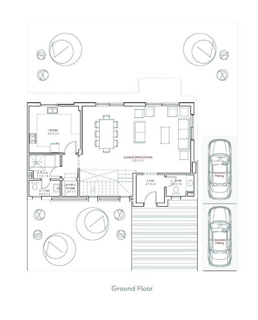 Floor plan for townhouse at DISTRICT 5