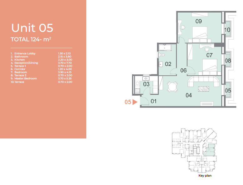 Floor plan for apartment at Il Latini City Edge