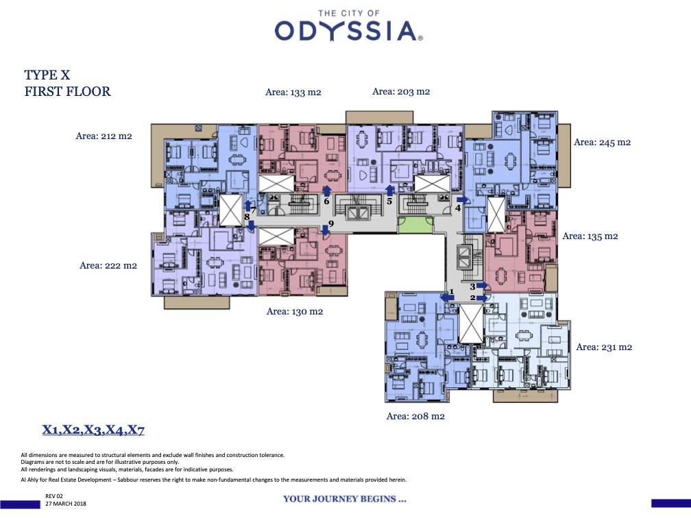 Floor plan for apartment at The City of Odyssia