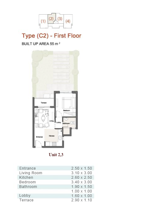 Floor plan for chalet at Q North