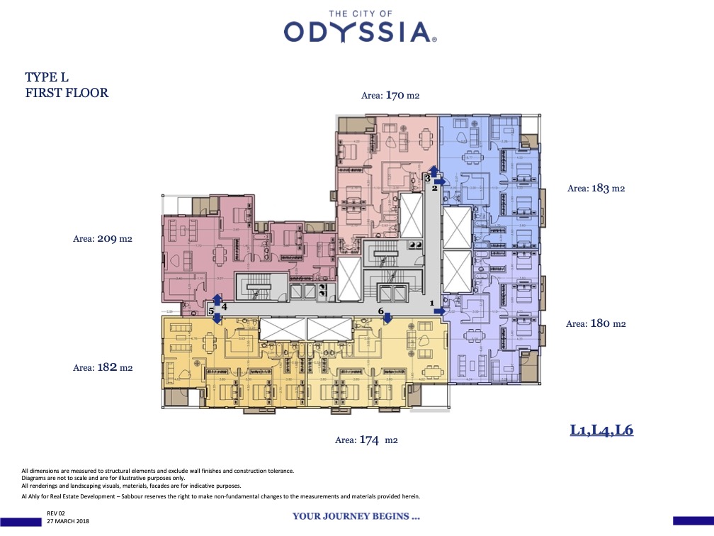 Floor plan for apartment at The City of Odyssia