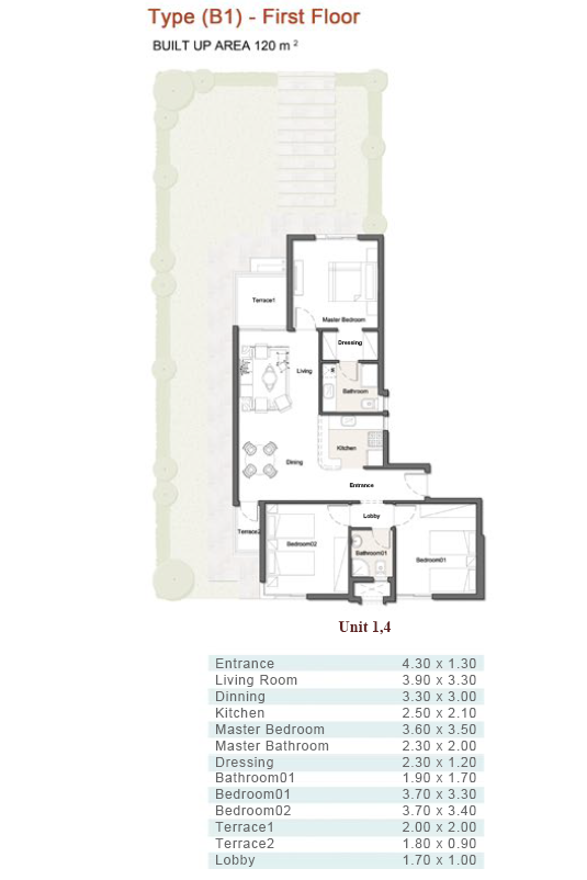 Floor plan for chalet at Q North
