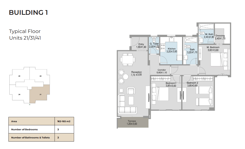 Floor plan for apartment at Talda