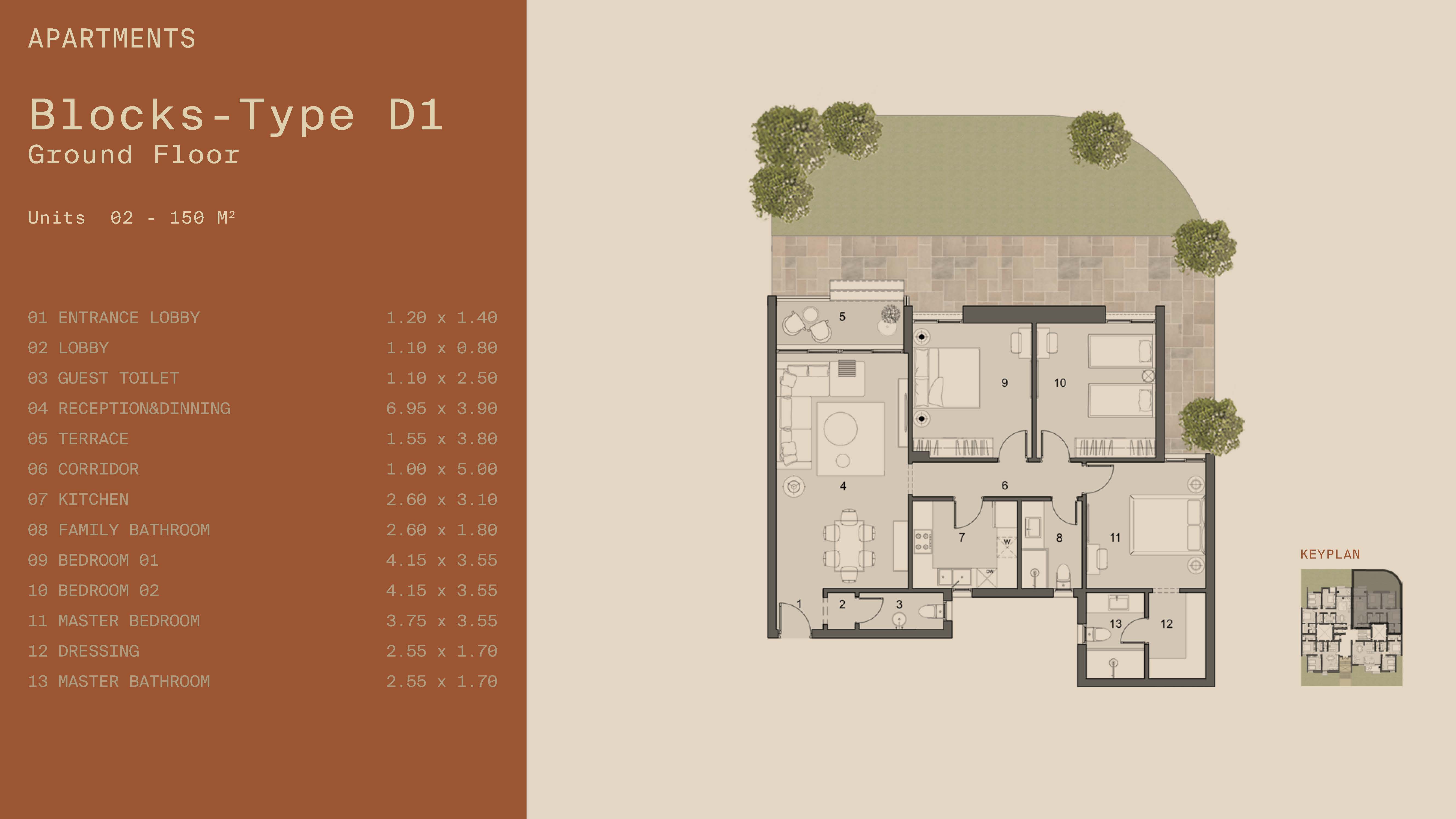 Floor plan for apartment at Q Hills