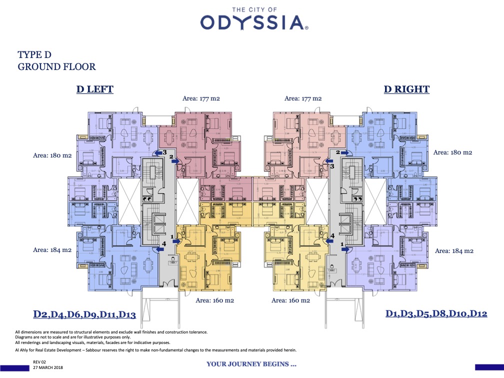Floor plan for apartment at The City of Odyssia