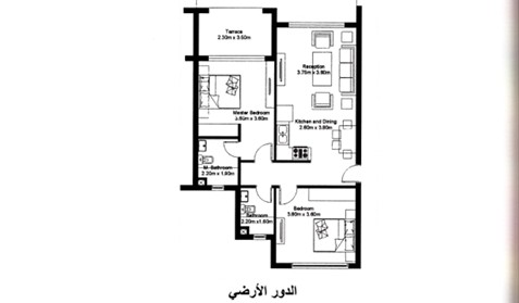 Floor plan for chalet at Hyde Park North - Seashore