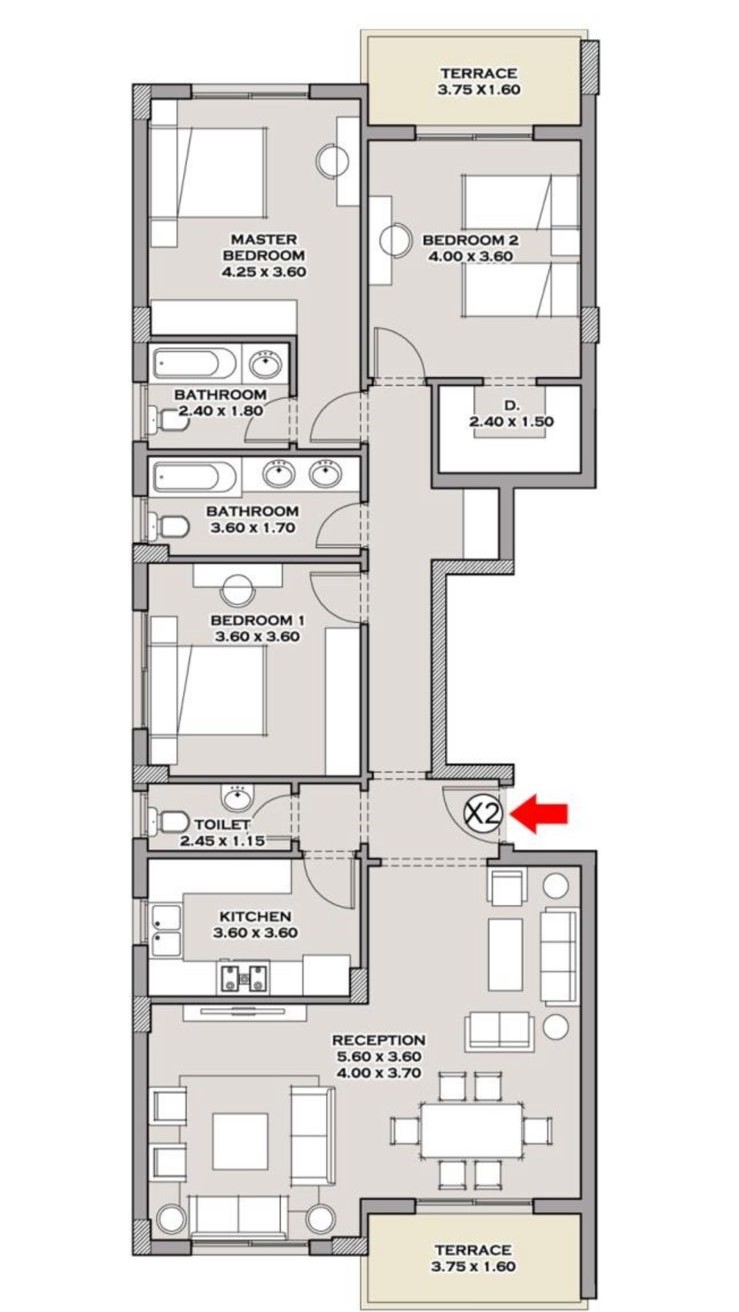 Floor plan for apartment at Taj City