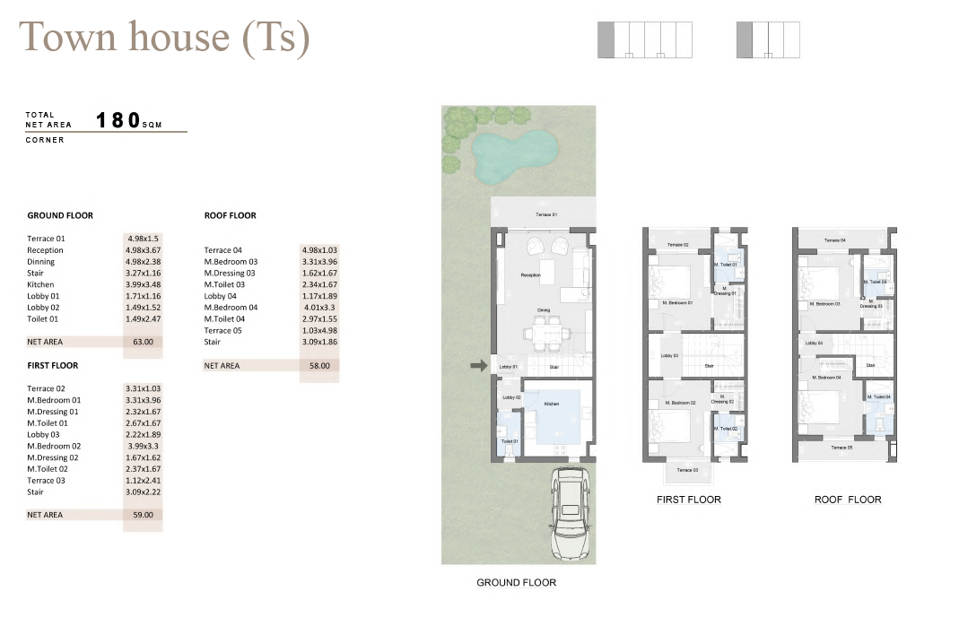 Floor plan for townhouse at Diplo East