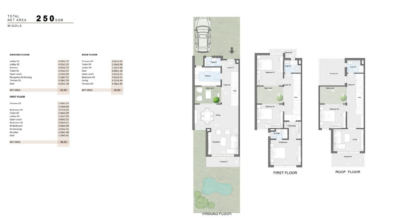 Floor plan for townhouse at Diplo East