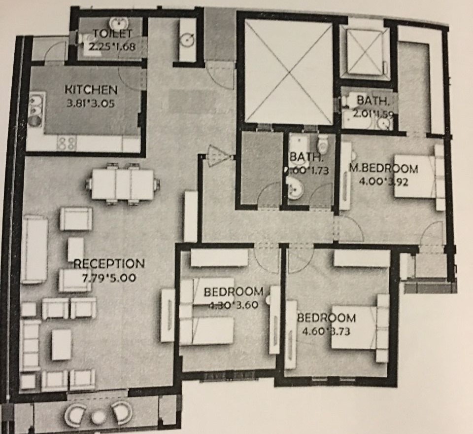 Floor plan for apartment at Green 5
