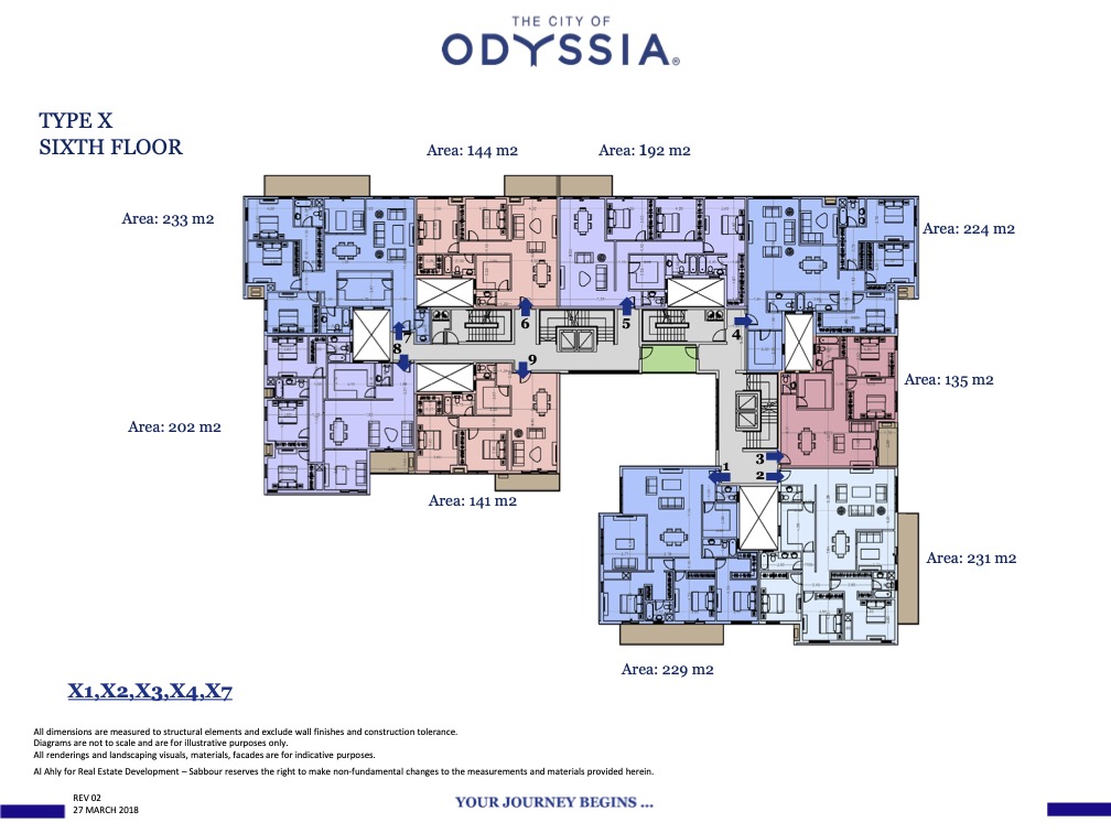 Floor plan for apartment at The City of Odyssia