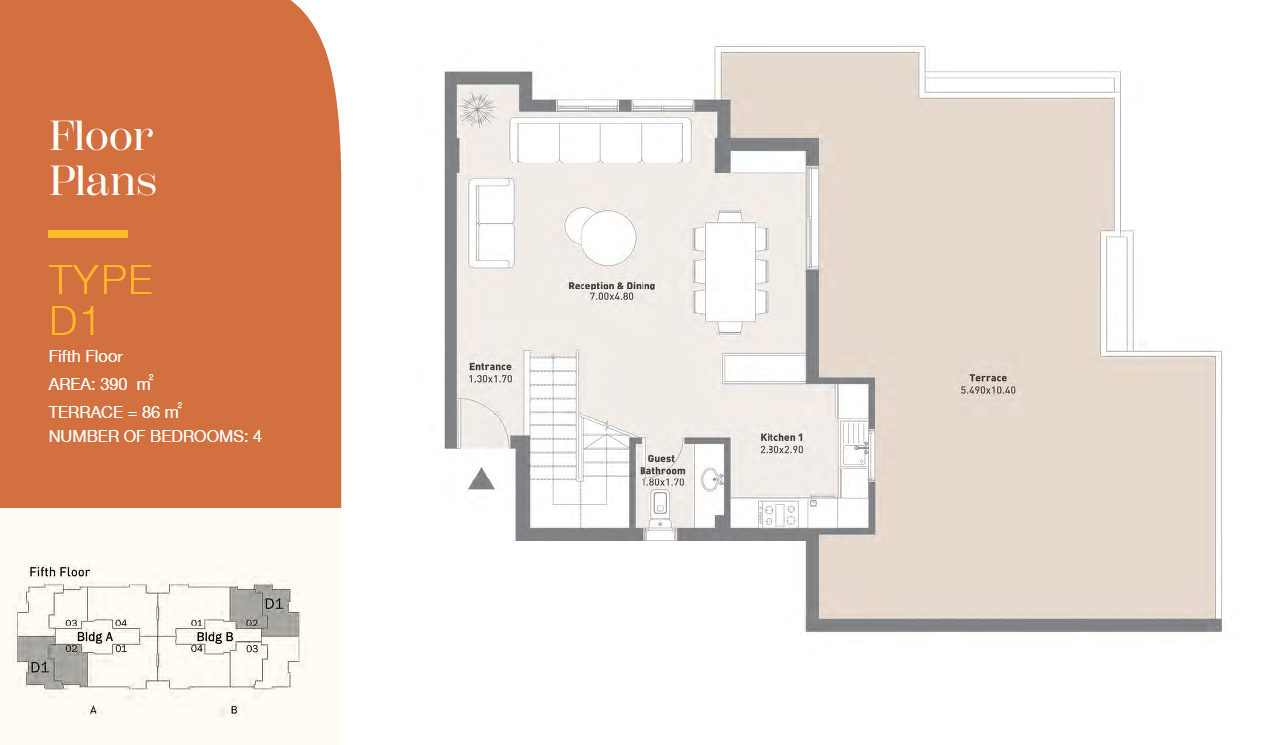 Floor plan for duplex at Al Maqsad