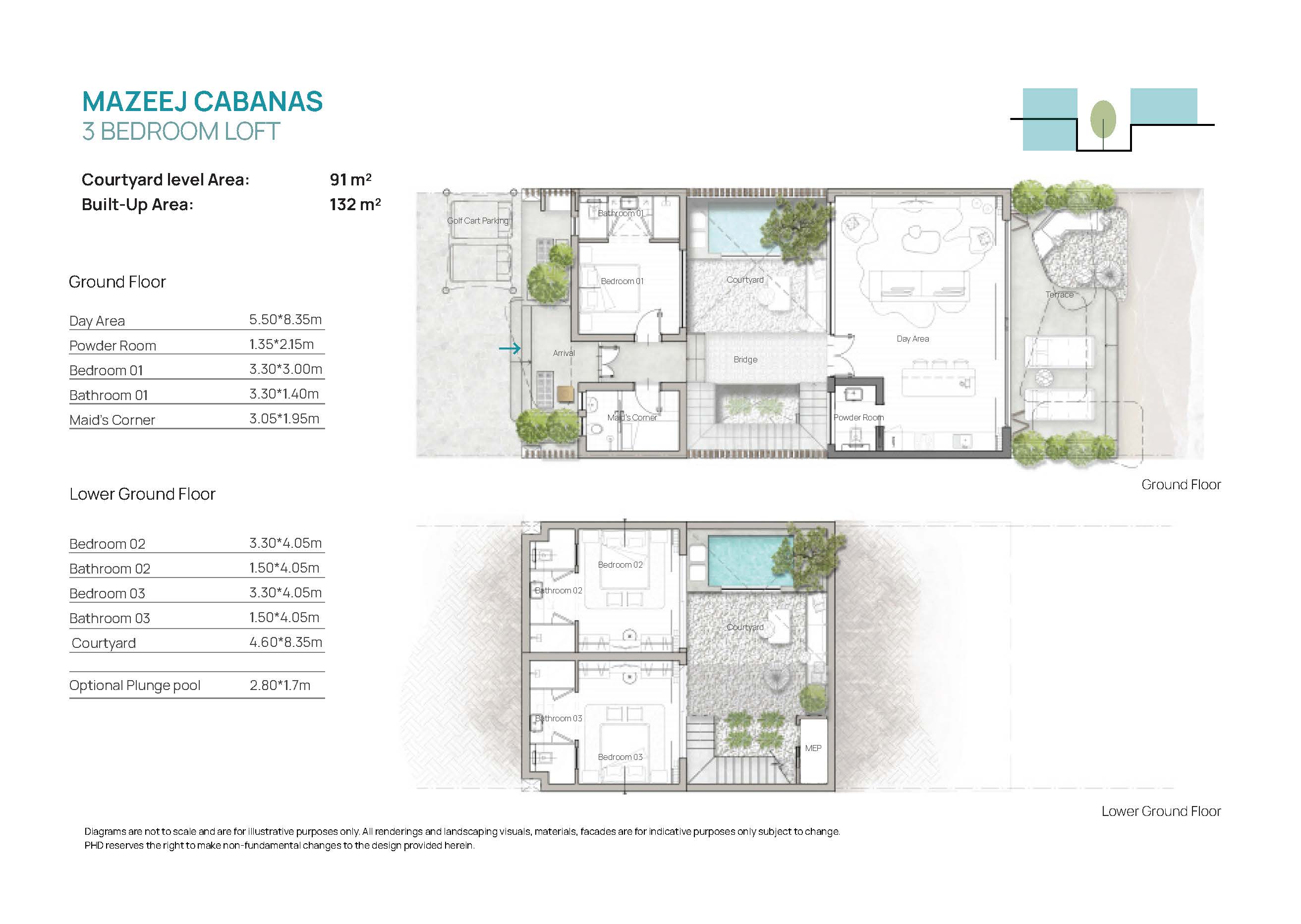 Floor plan for  at Mazeej