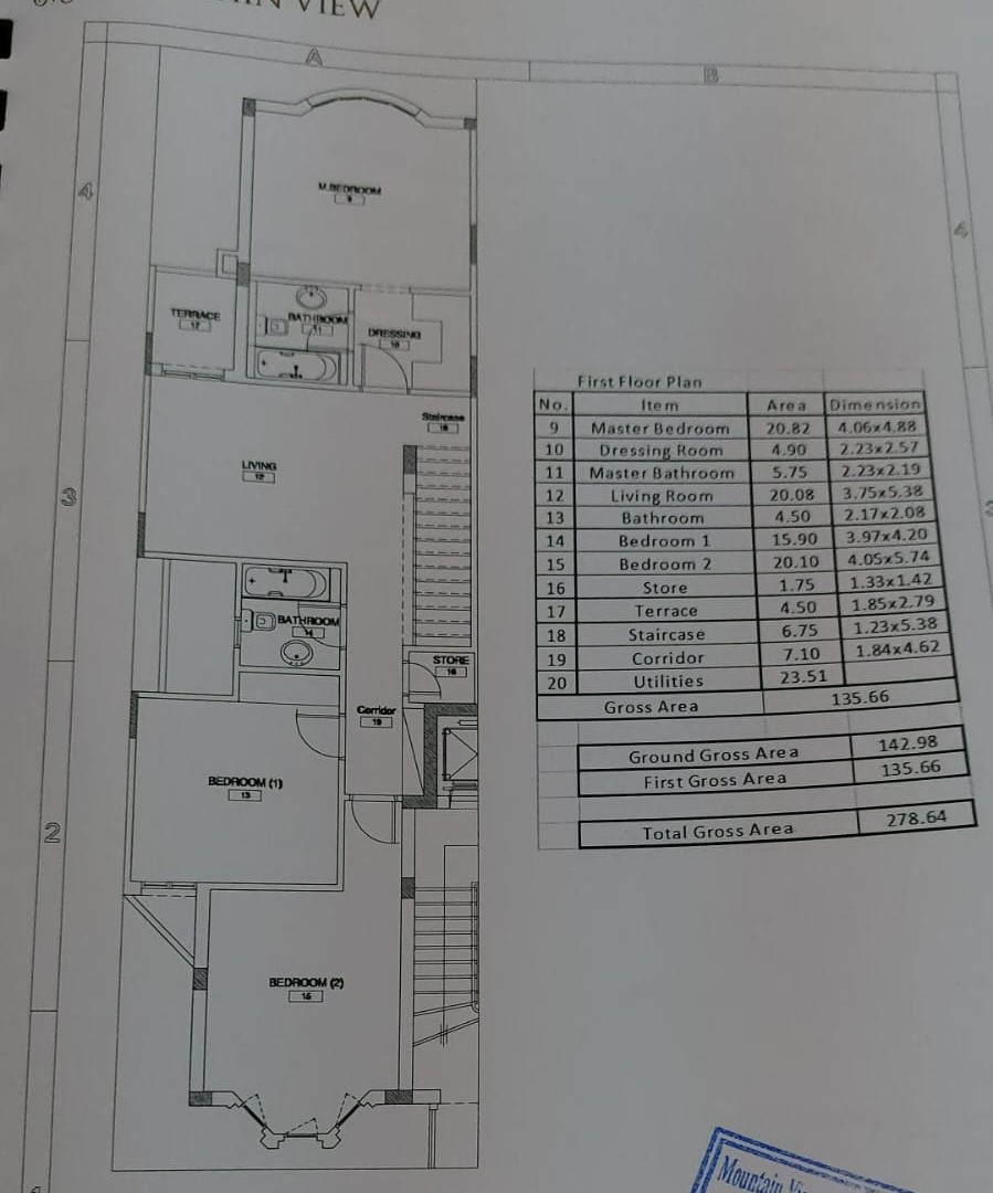 Floor plan for duplex at Mountain View Hyde Park