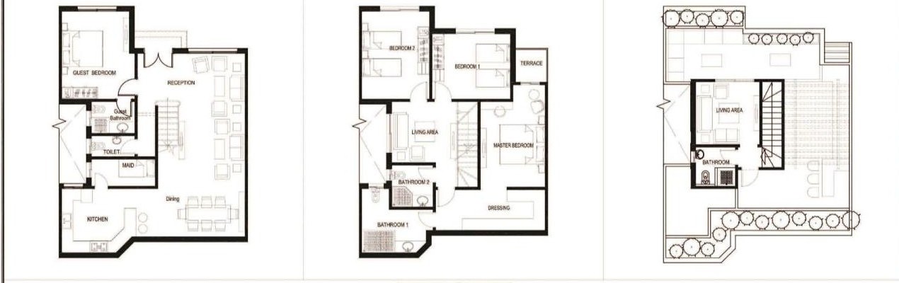 Floor plan for duplex at Sarai