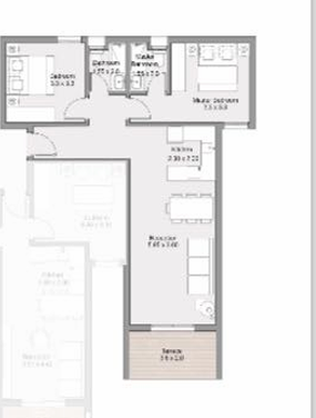 Floor plan for chalet at D-Bay
