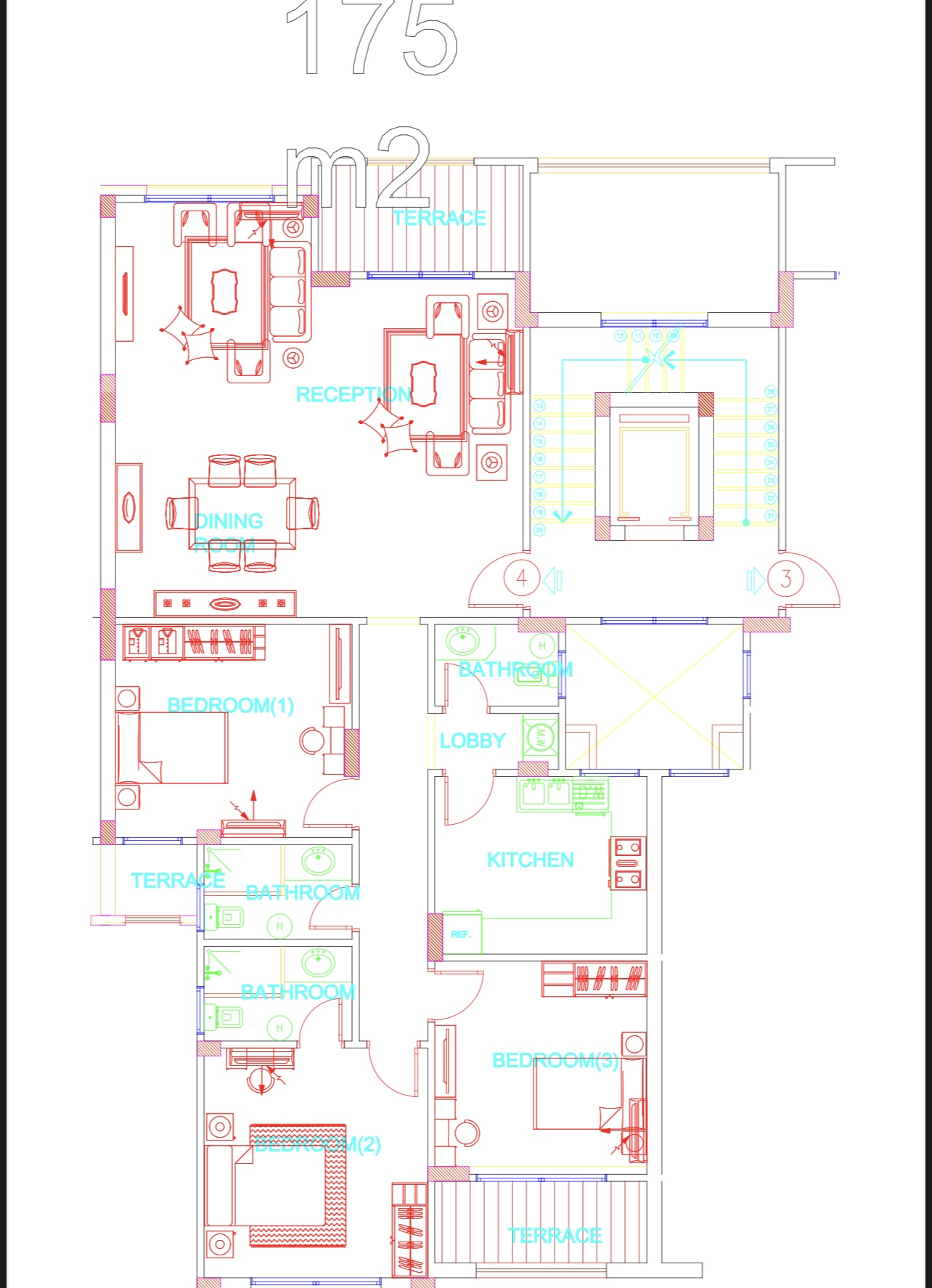 Floor plan for apartment at Stone Residence