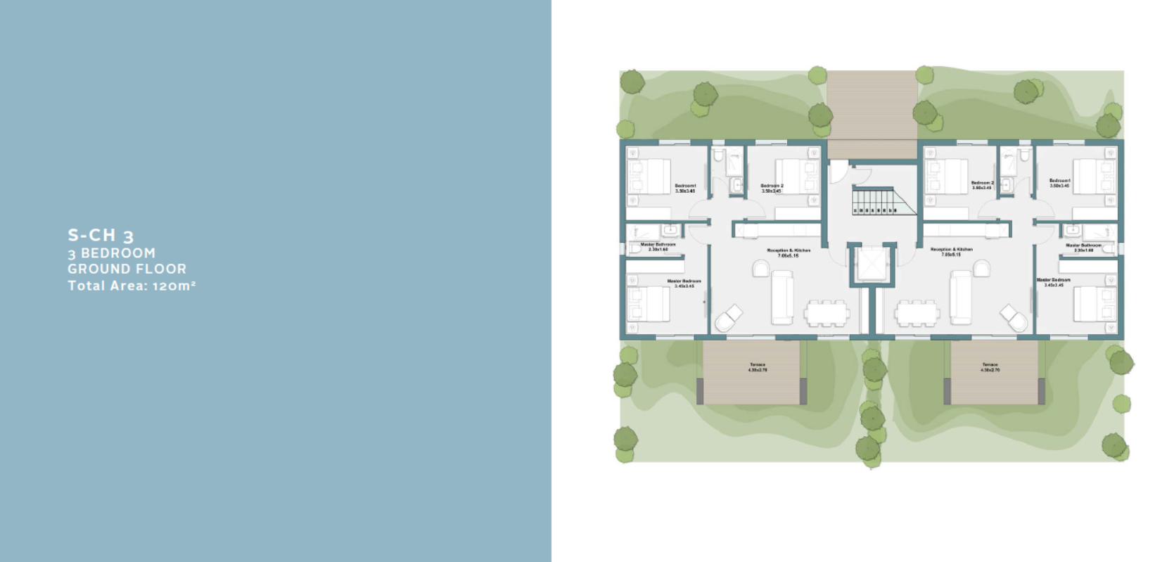 Floor plan for chalet at Fouka Bay