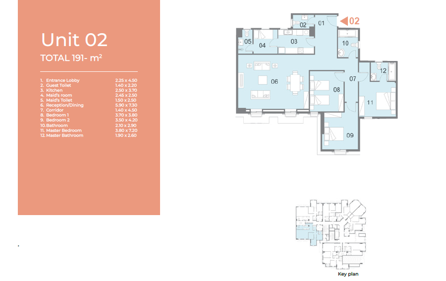 Floor plan for apartment at Il Latini City Edge
