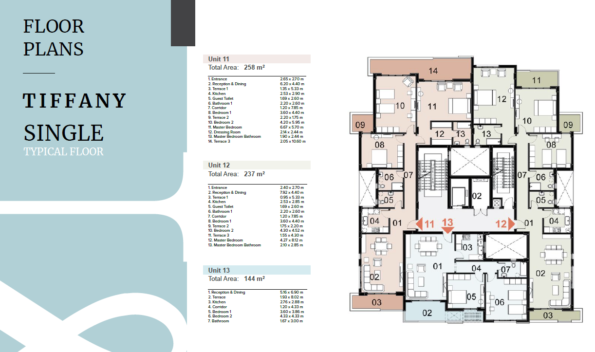 Floor plan for apartment at Mazarine