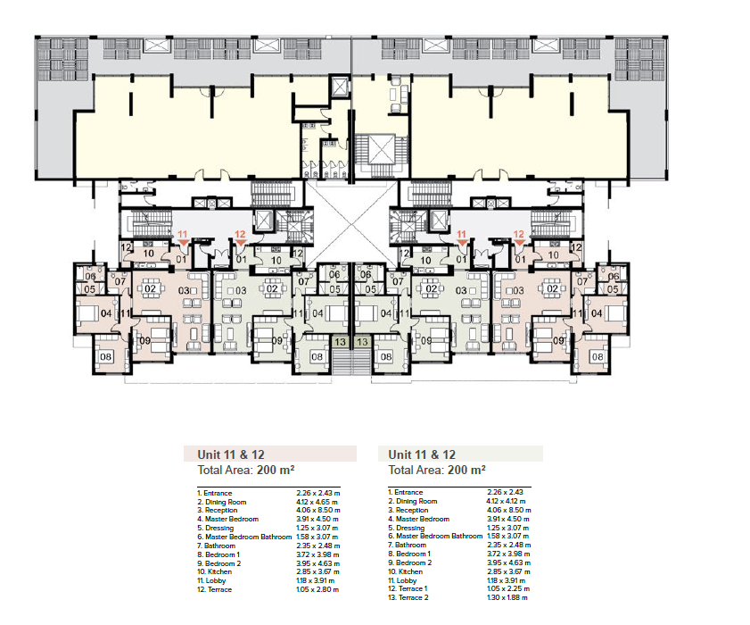 Floor plan for apartment at Mazarine