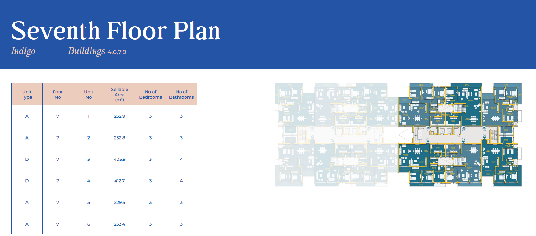 Floor plan for penthouse at Mazarine