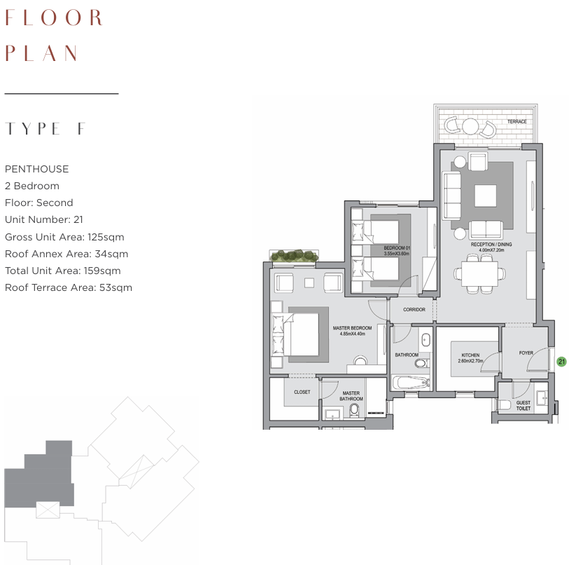 Floor plan for apartment at The Estates Residence