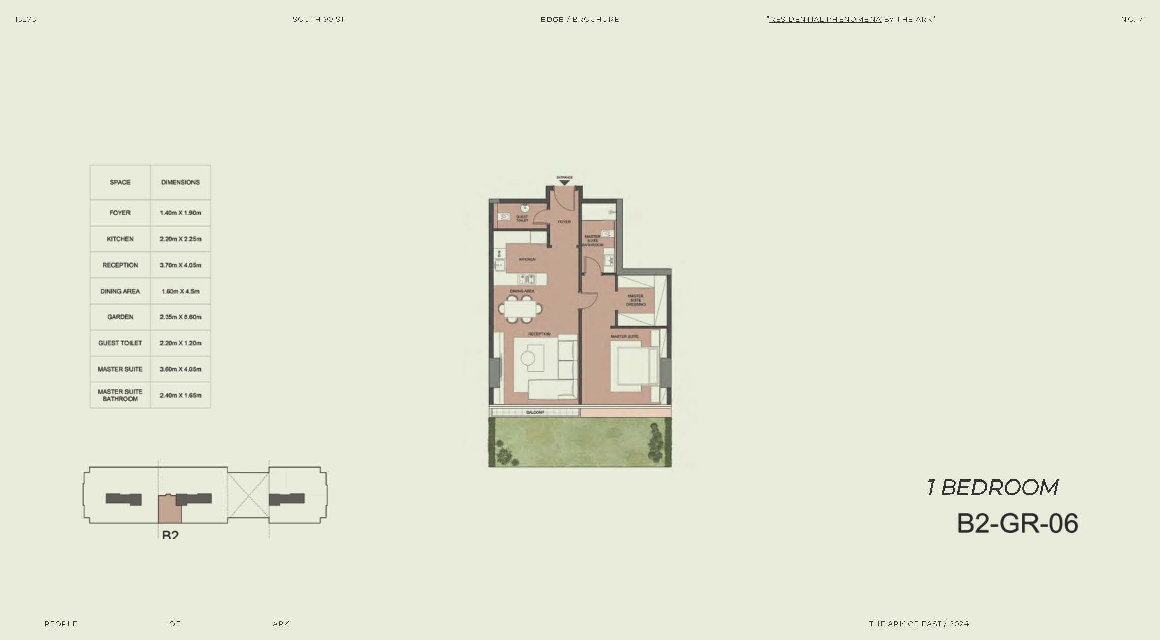 Floor plan for apartment at Edge