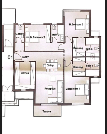 Floor plan for apartment at Badya