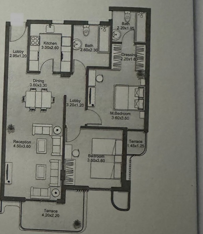 Floor plan for apartment at Amara