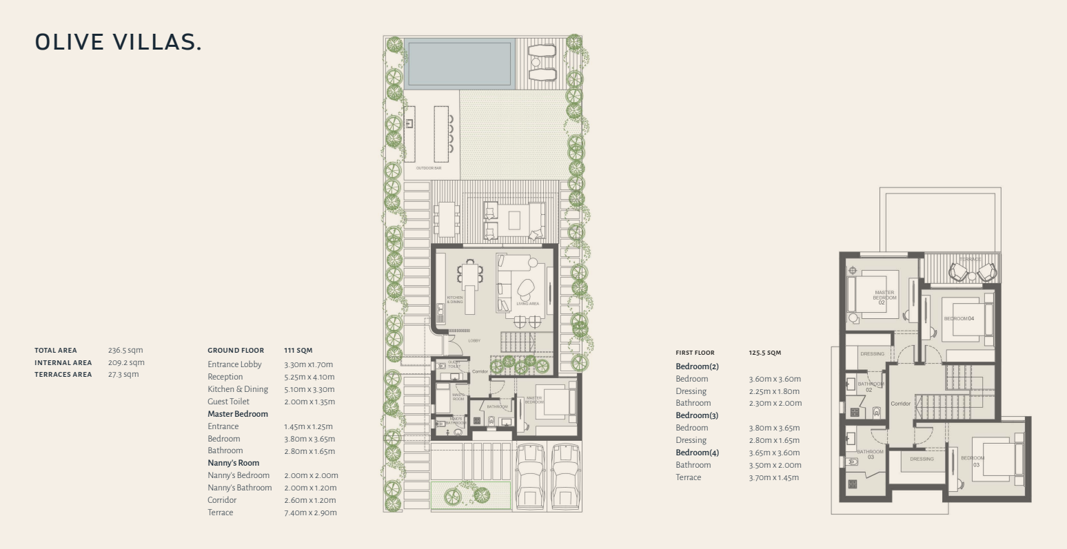 Floor plan for villa at The Med