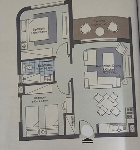 Floor plan for chalet at Koun