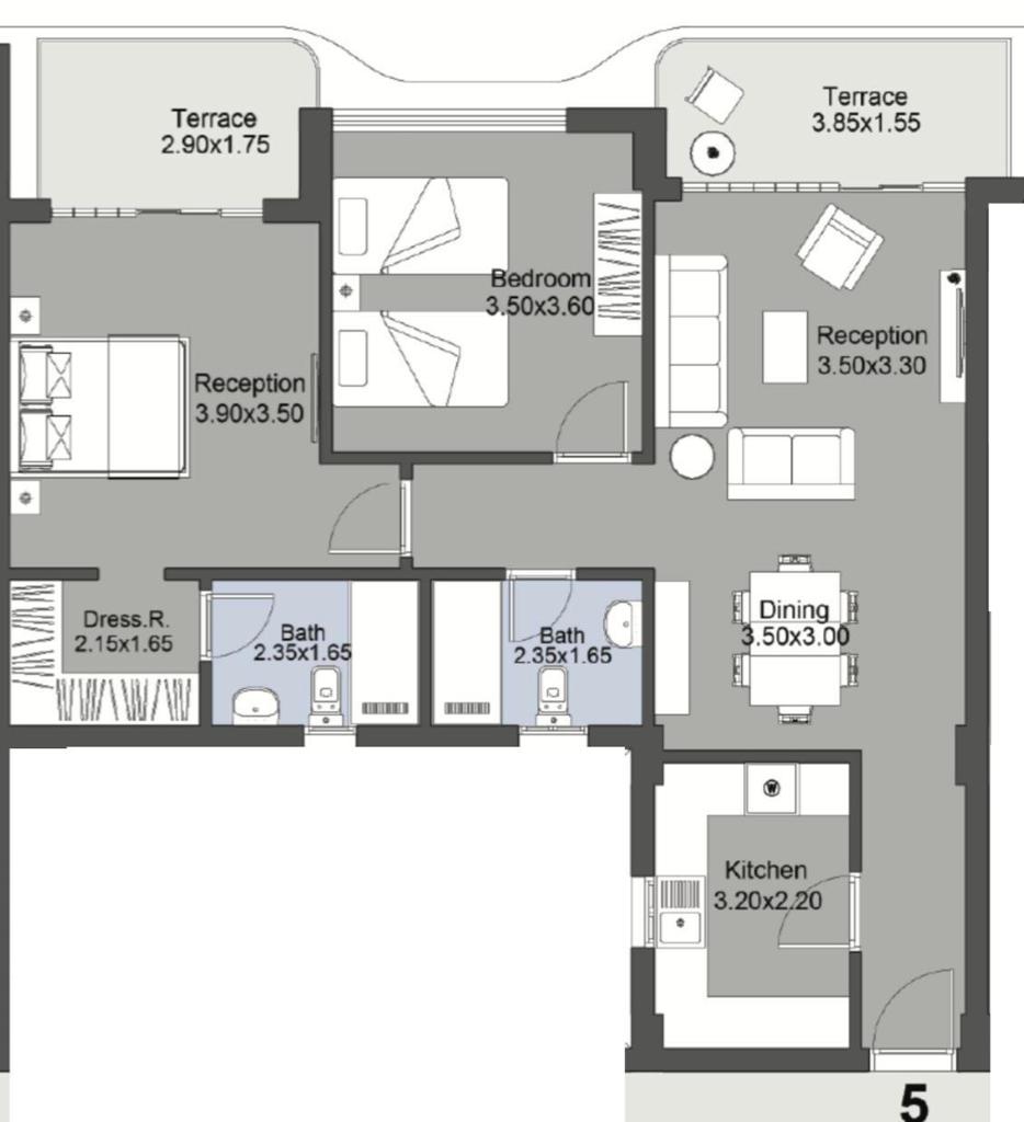 Floor plan for apartment at Talah