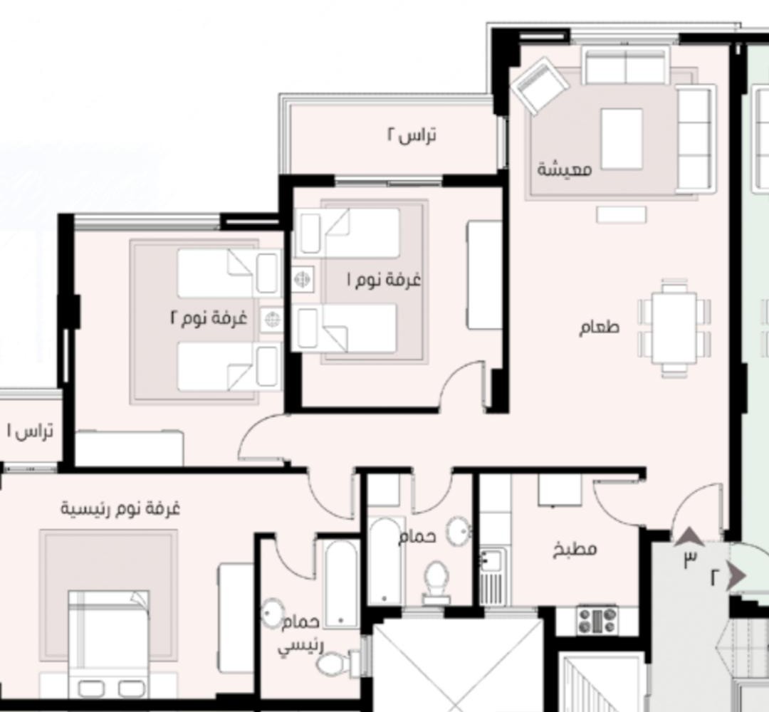 Floor plan for apartment at Madinaty