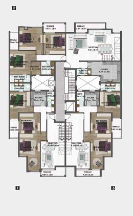 Floor plan for apartment at Fifth Square Al Marasem