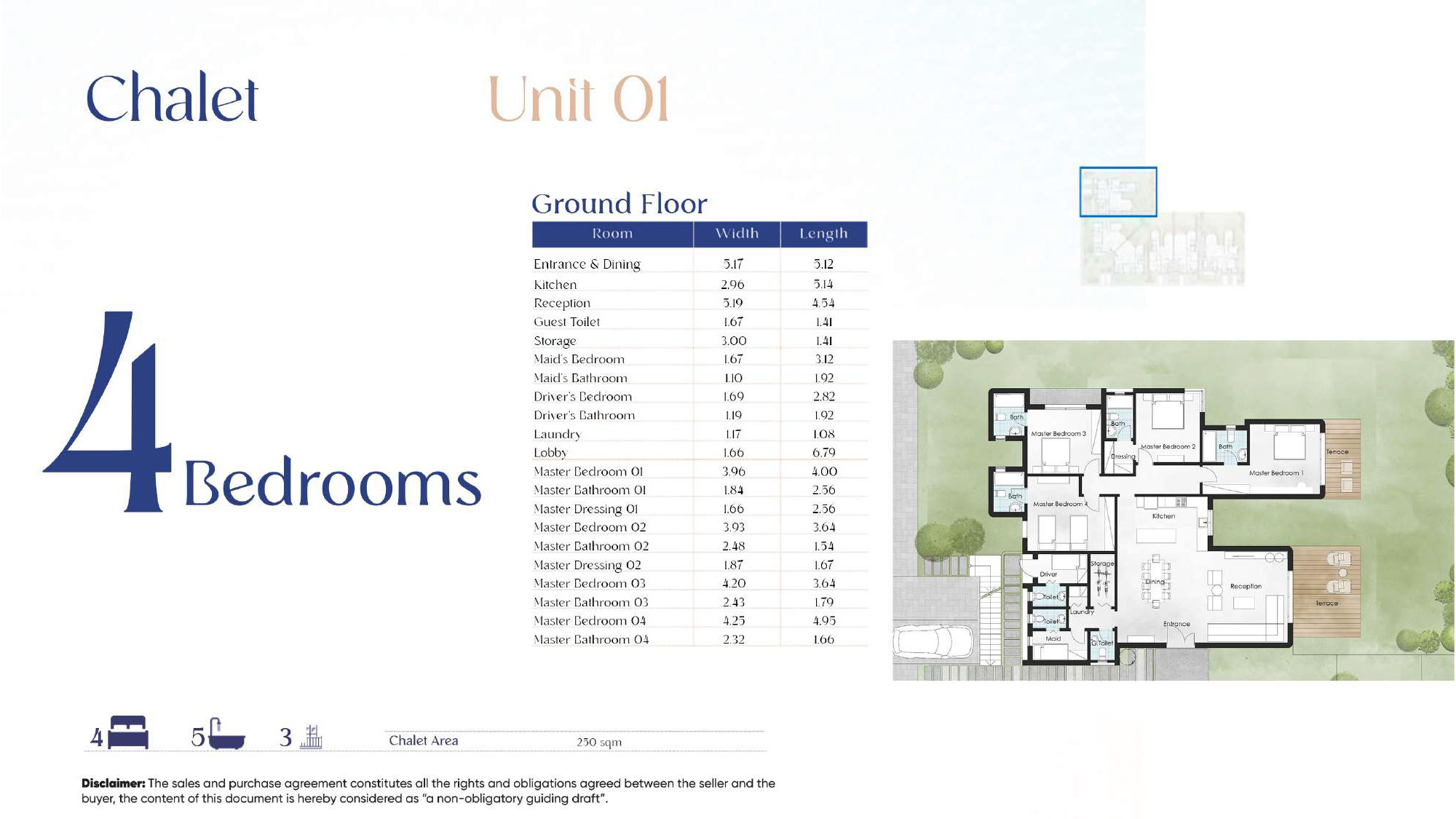 Floor plan for chalet at Beit Al Bahr
