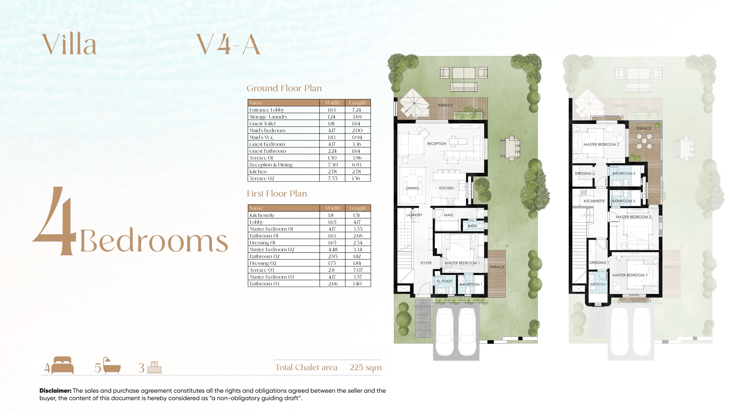 Floor plan for villa at Beit Al Bahr