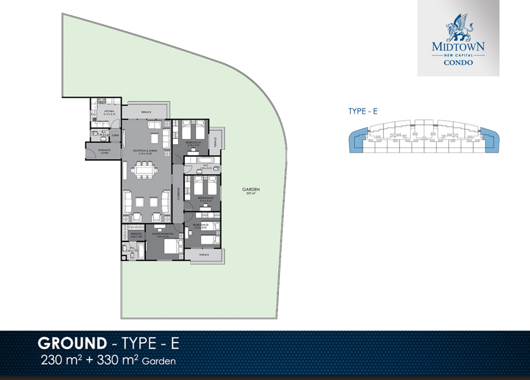 Floor plan for apartment at Midtown condo