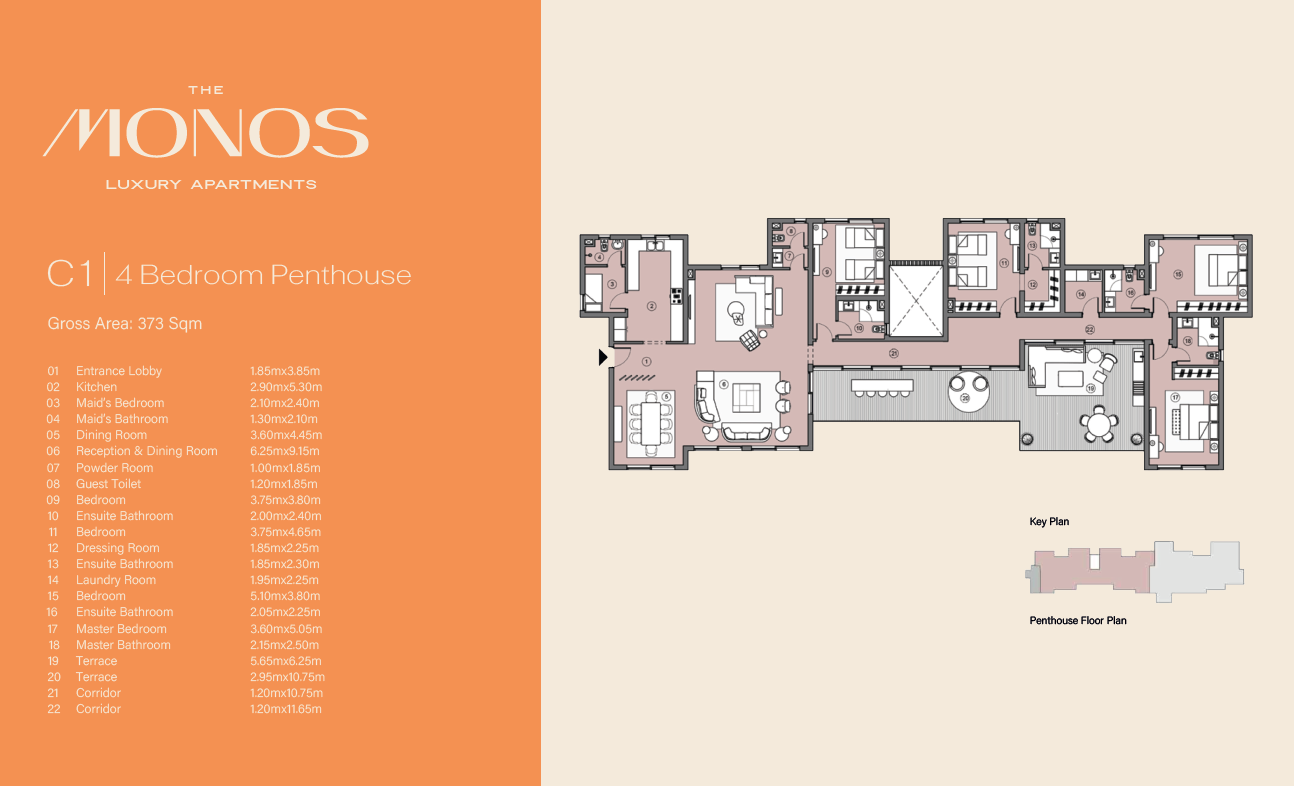 Floor plan for apartment at Swan Lake West