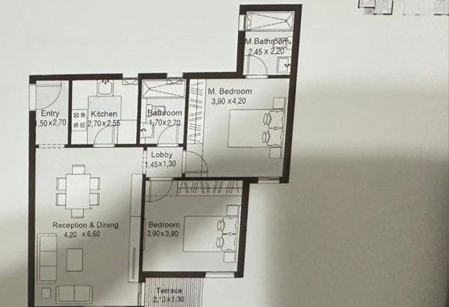 Floor plan for apartment at The 101