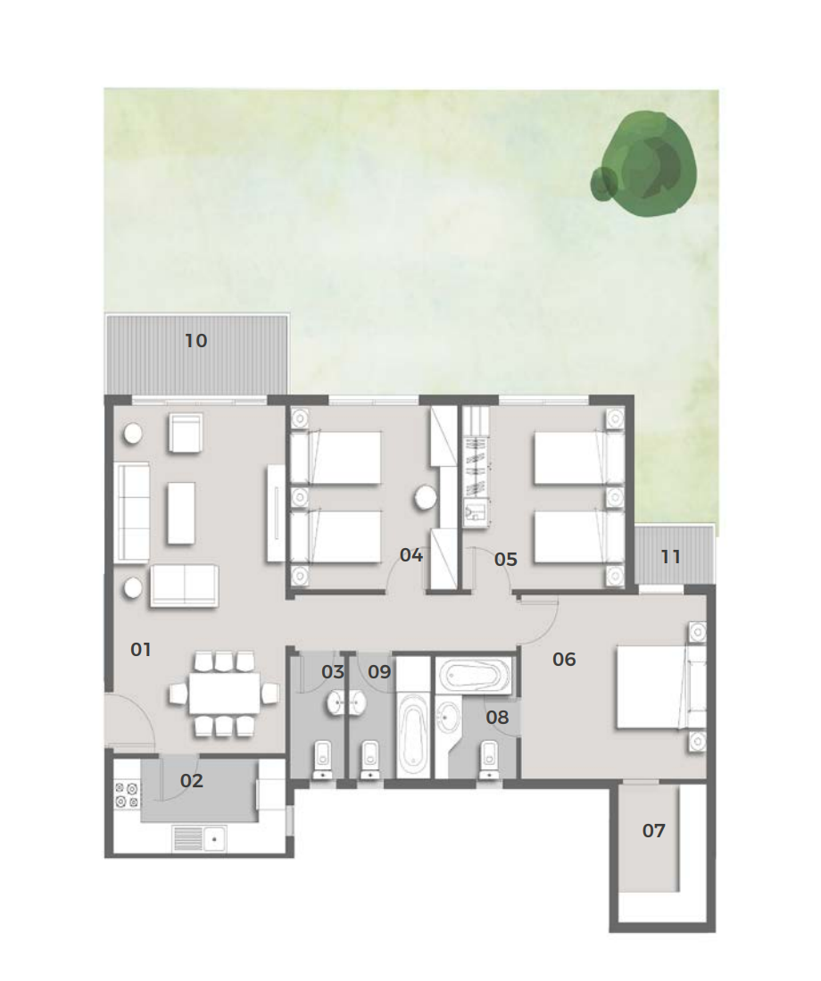 Floor plan for apartment at Il Bosco City