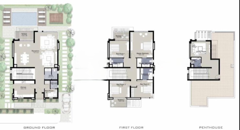 Floor plan for villa at Marina 8