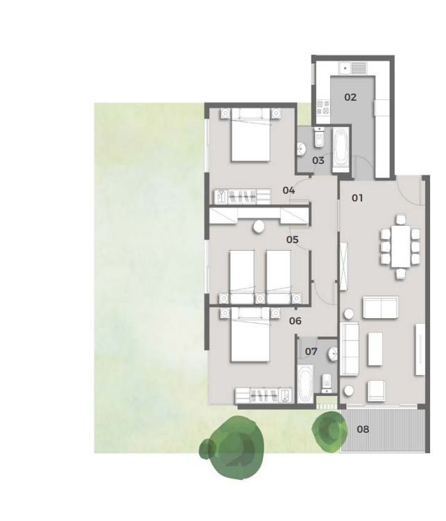 Floor plan for apartment at Il Bosco City